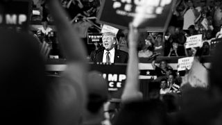 Image: President Donald Trump speaks at a campaign rally in Greenville, Nor