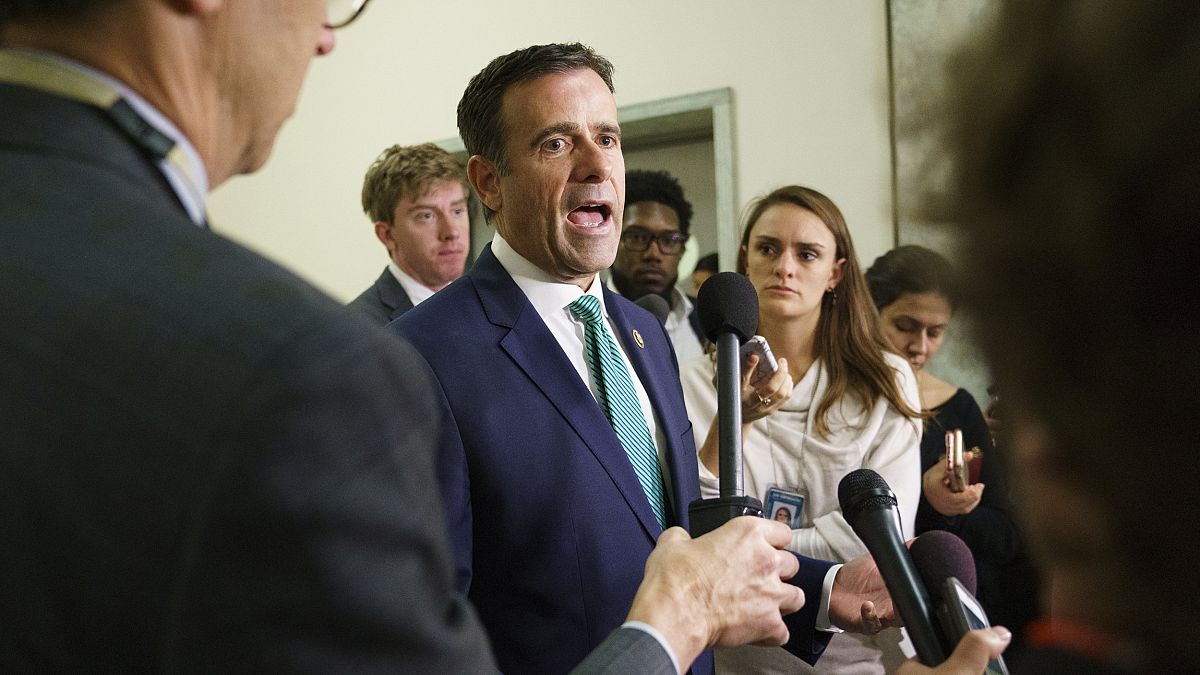 Rep. John Ratcliffe speaks to media on Capitol Hill in October.