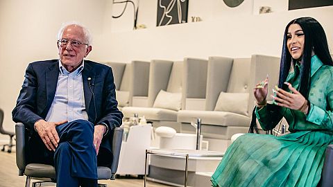 Image: Bernie Sanders Cardi B