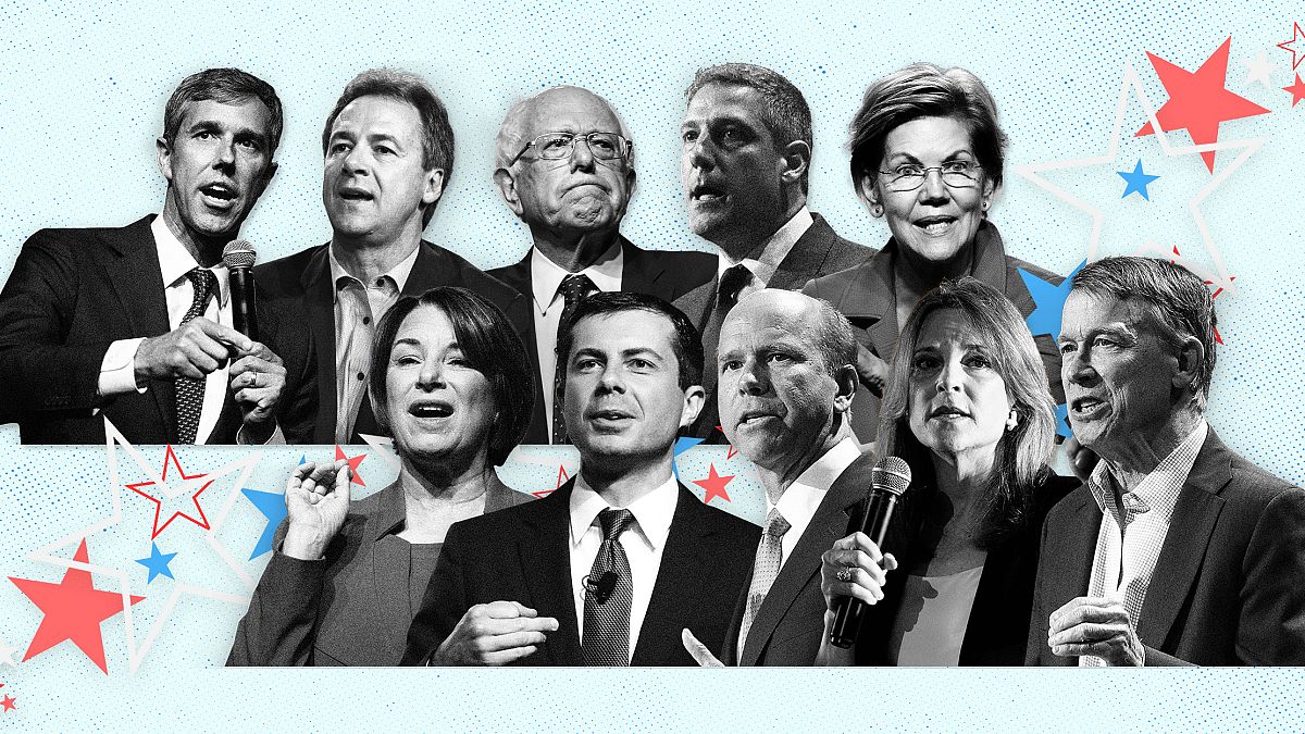 Image: The second Democratic debate, hosted by CNN, is taking place over tw