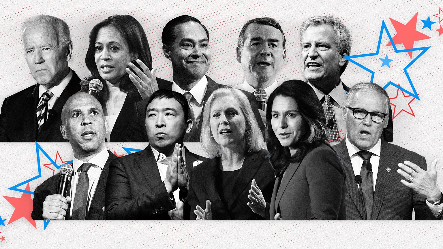Image: The second Democratic debate, hosted by CNN, is taking place over tw