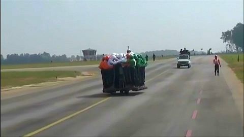 Watch: India 'breaks record' for number of men riding a motorbike