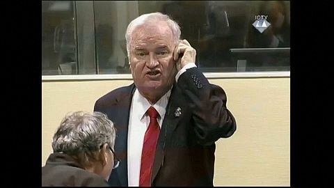 See Ratko Mladic being ejected from court