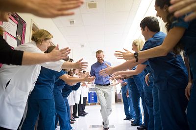Dr. Kent Brantly, the Samaritan\'s Purse doctor who contracted Ebola while treating patients in Liberia in 2014, was treated and released from Emory University Hospital.
