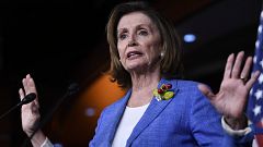 Image: Nancy Pelosi speaks during a news conference on Capitol Hill