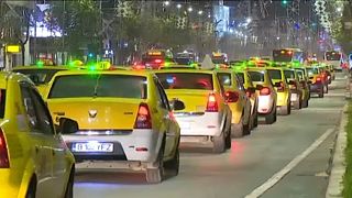 Protesta espontánea contra Uber en Rumanía