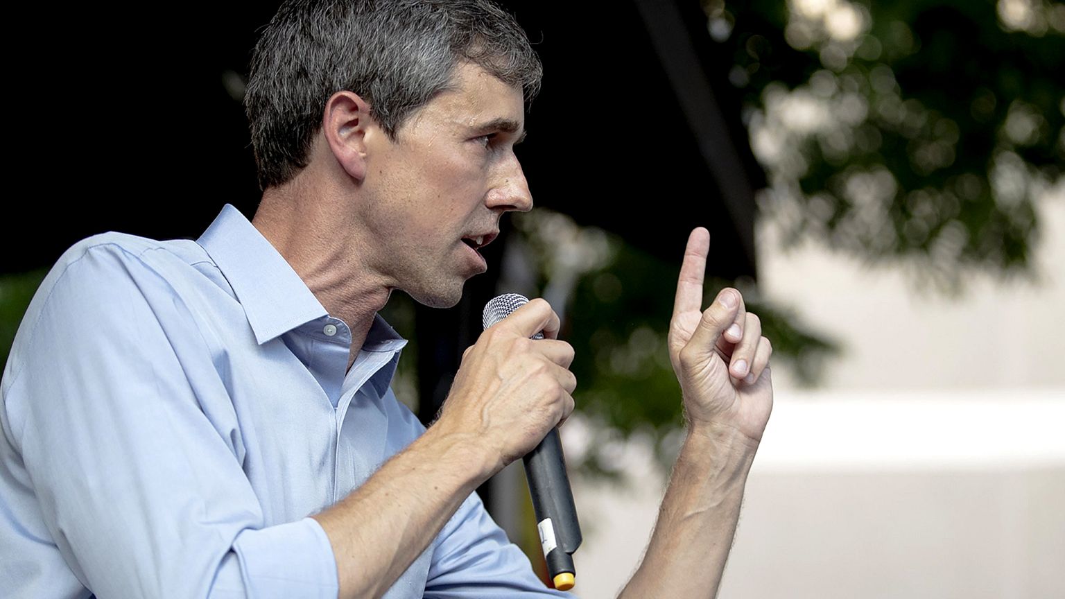 Image: Beto O'Rourke speaks during a campaign rally in Austin, Texas, on Ju