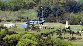 Image: A Terminal High Altitude Area Defense (THAAD) interceptor in Seongju