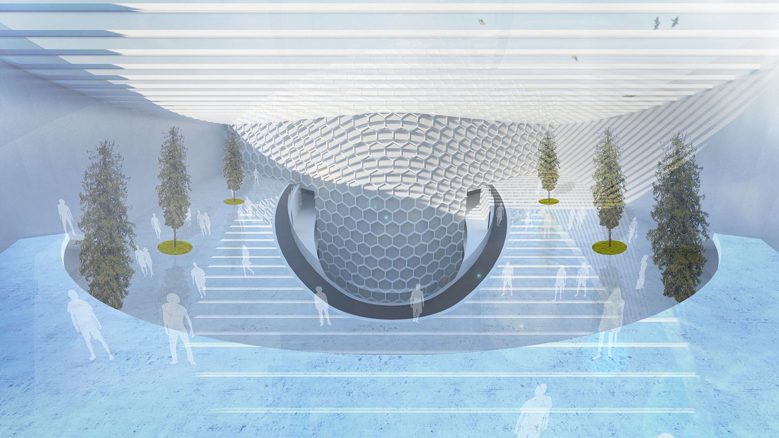 Image: An artist's renderings shows the scale of the interior of the submar