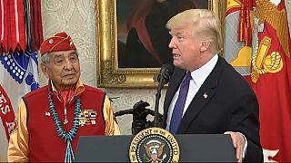 Trump denies using "Pocahontas" as racial slur against democratic senator