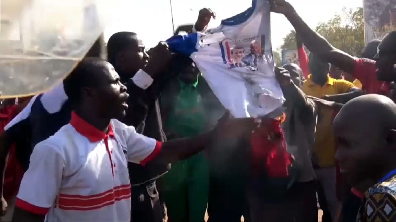 Protestas contra Macron en Burkina Faso