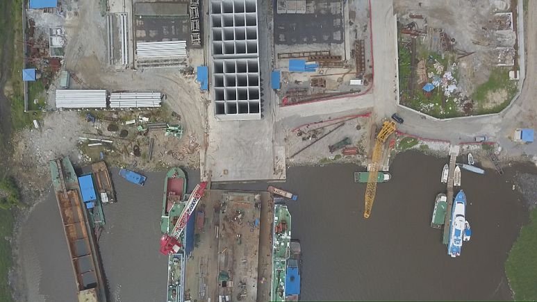 Der Hafen von Abidjan, das Drehkreuz der Elfenbeinküste
