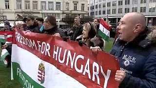 Hungary protest in Brussels