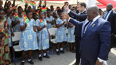 Réussir en Afrique plutôt que "mendier" l'aide : les présidents ghanéen et français à l'unisson