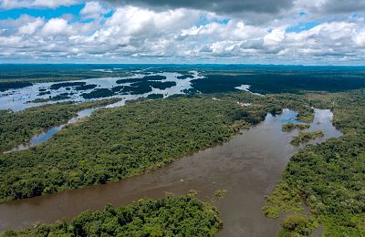 The Iriri River at the Arara indigenous land, in the Amazonian Rainforest, Para State, Brazil on March 15, 2019.