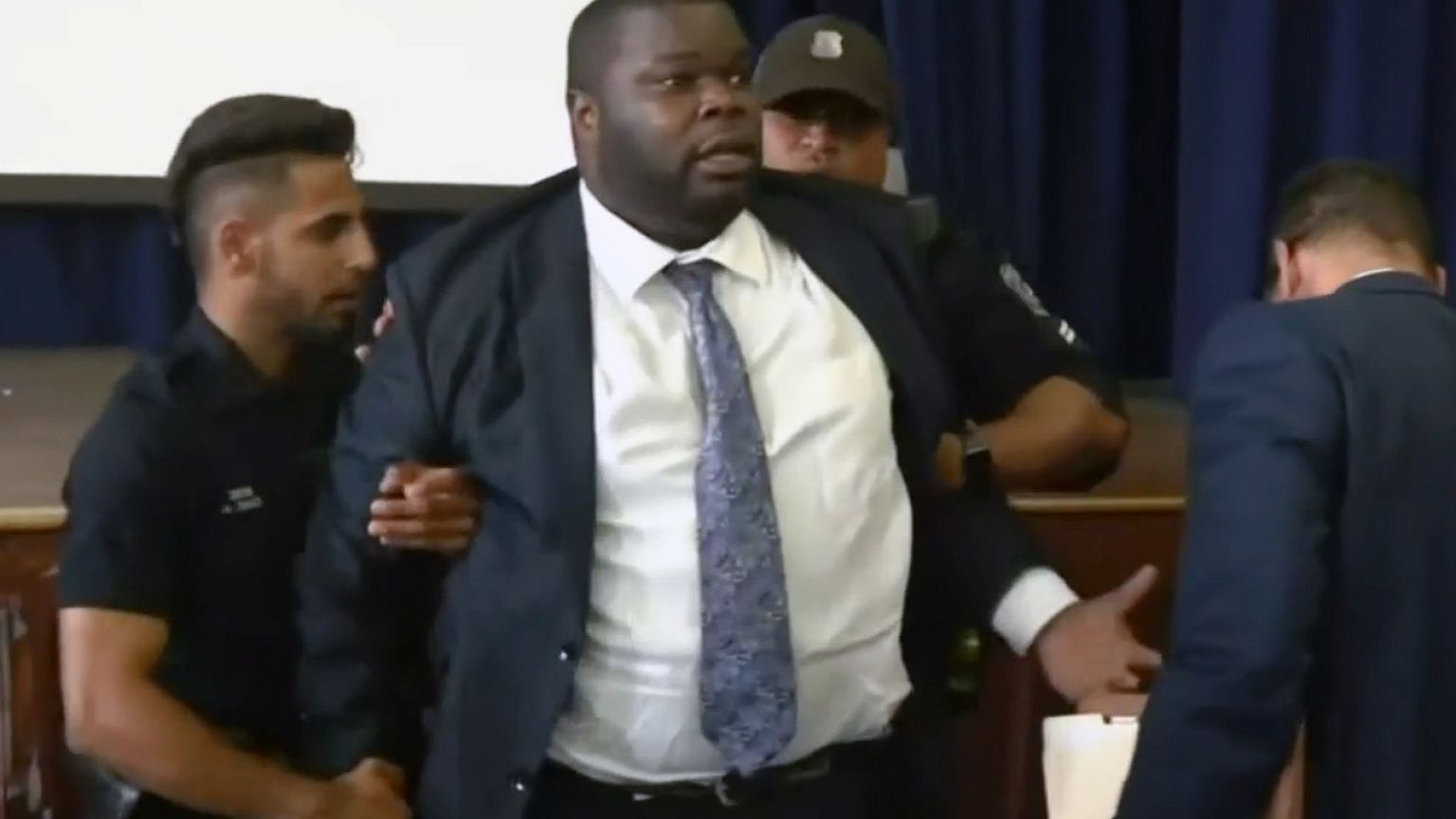 Police commissioner Willie Burton arrested during meeting over facial recog