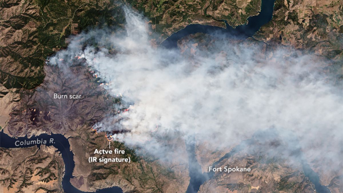Image: Satellite view of a fire cloud