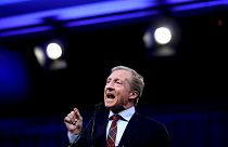 Image: Presidential candidate Tom Steyer speaks at a Democratic National Co