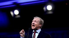 Image: Presidential candidate Tom Steyer speaks at a Democratic National Co