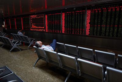 A securities company in Beijing on Monday.