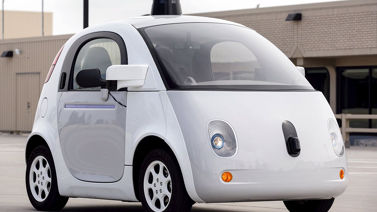 Image: A prototype of Google's own self-driving vehicle is seen