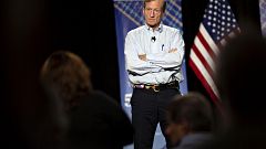 Image: Tom Steyer listens during a town hall event in Ankeny, Iowa, on Jan.