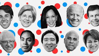 Image: The 10 candidates who have qualified are: Beto O'Rourke, Elizabeth W
