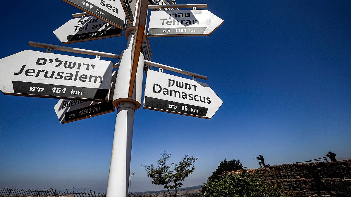 Image: Sign in the Golan Heights