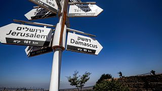 Image: Sign in the Golan Heights