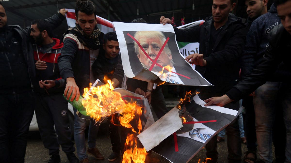 Mindenütt tüntettek a palesztinok Trump miatt