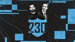Illustration of Jack Dorsey and Mark Zuckerberg hiding behind a shield with