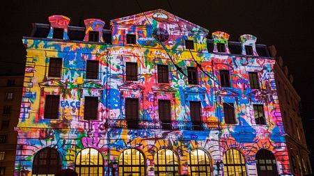 Lyon lit-up for the Fete des Lumieres