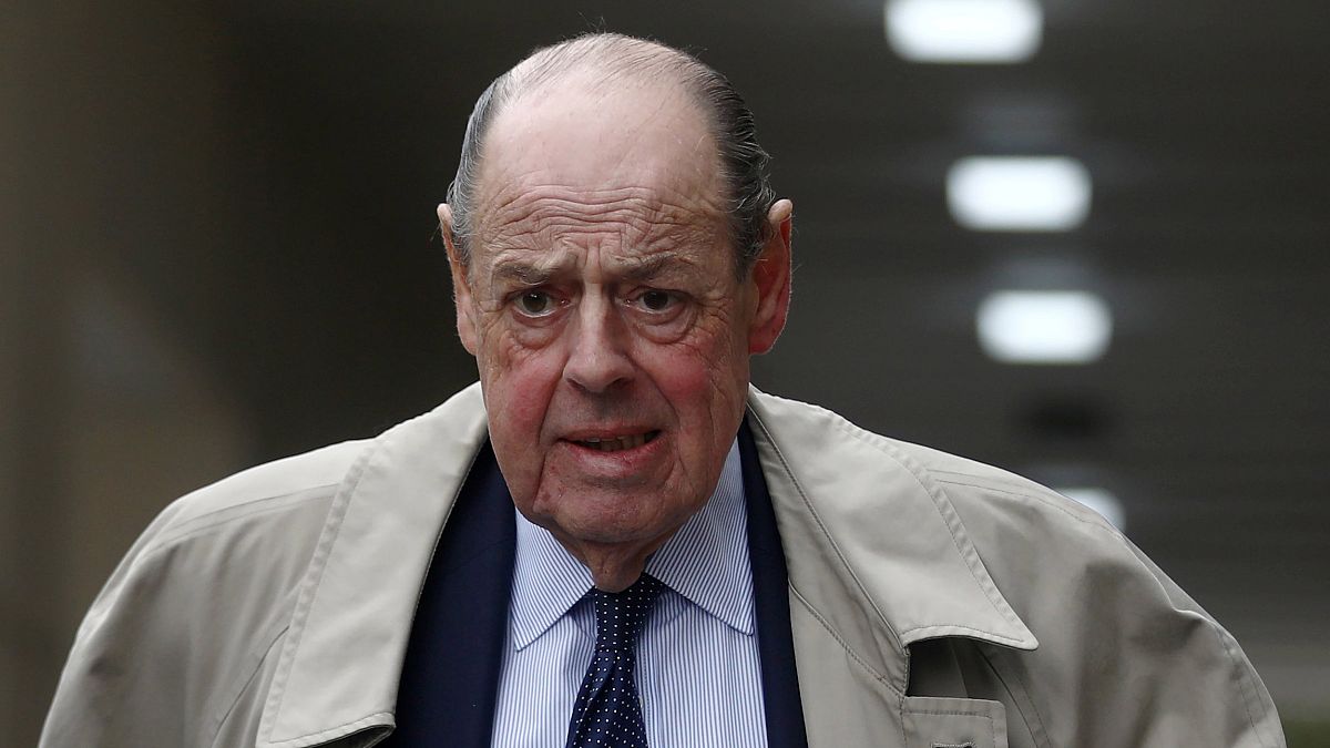 Image: Nicholas Soames walks in Westminster on Tuesday.