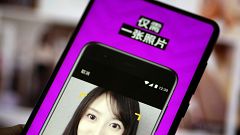 Image: The face-swapping app Zao in Shandong province, China, on Aug. 31, 2