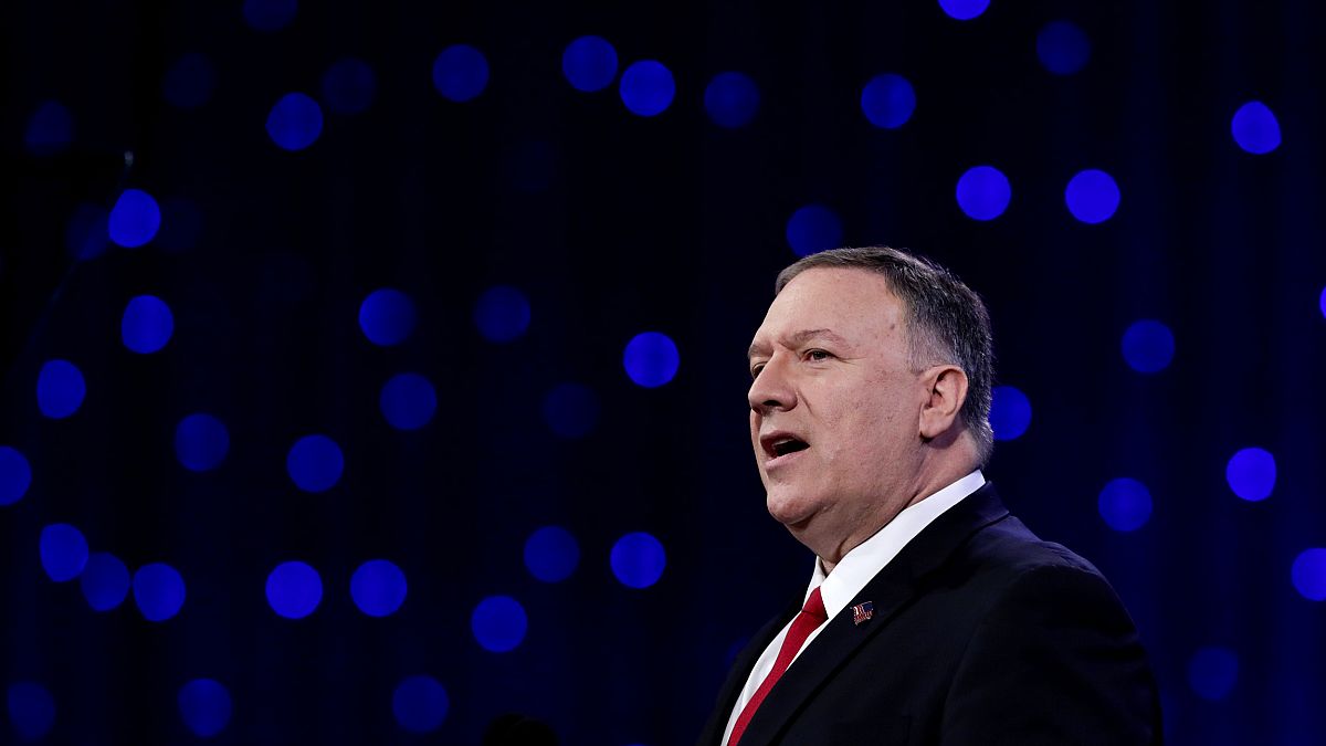 Image: Secretary of State Mike Pompeo speaks at the National Convention of 