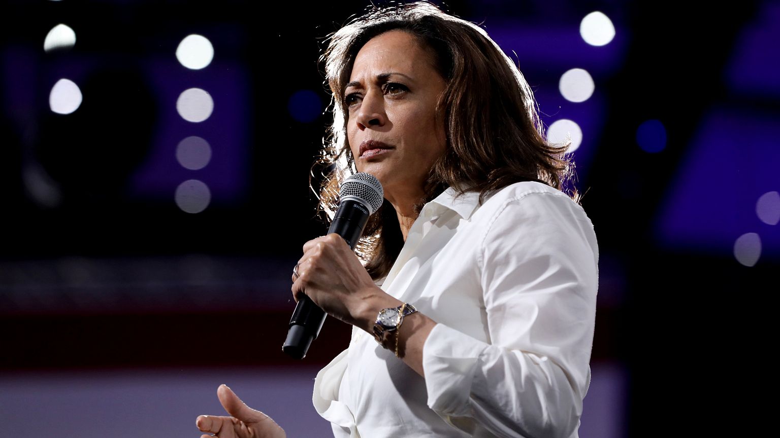 Image: Sen. Kamala Harris, D-Calif., speaks at the Presidential Gun Sense F