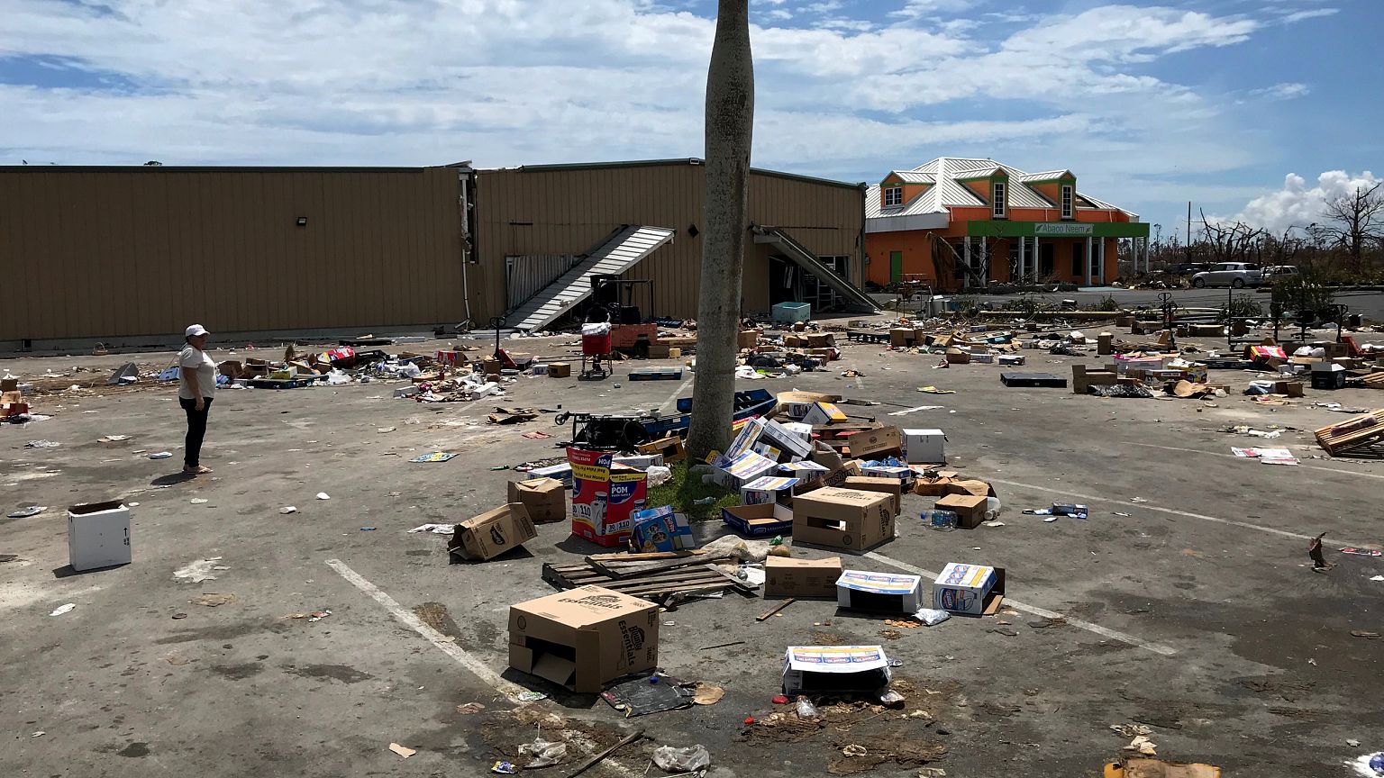 Image: Remains from food and supplies distributed by Abaco Groceries the da