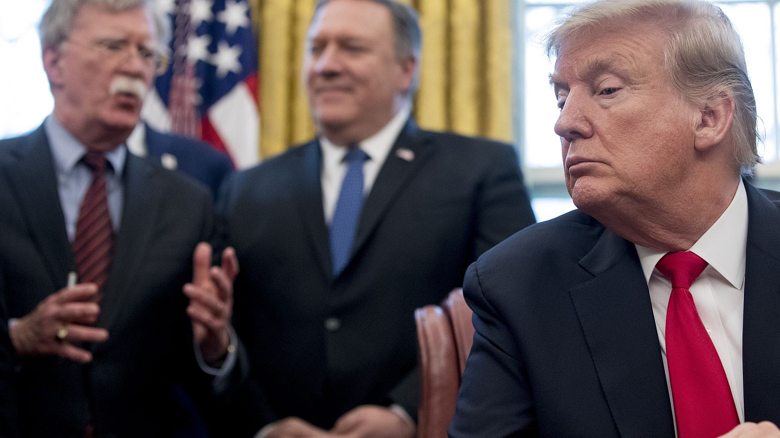 Donald Trump, Mike Pompeo, John Bolton
