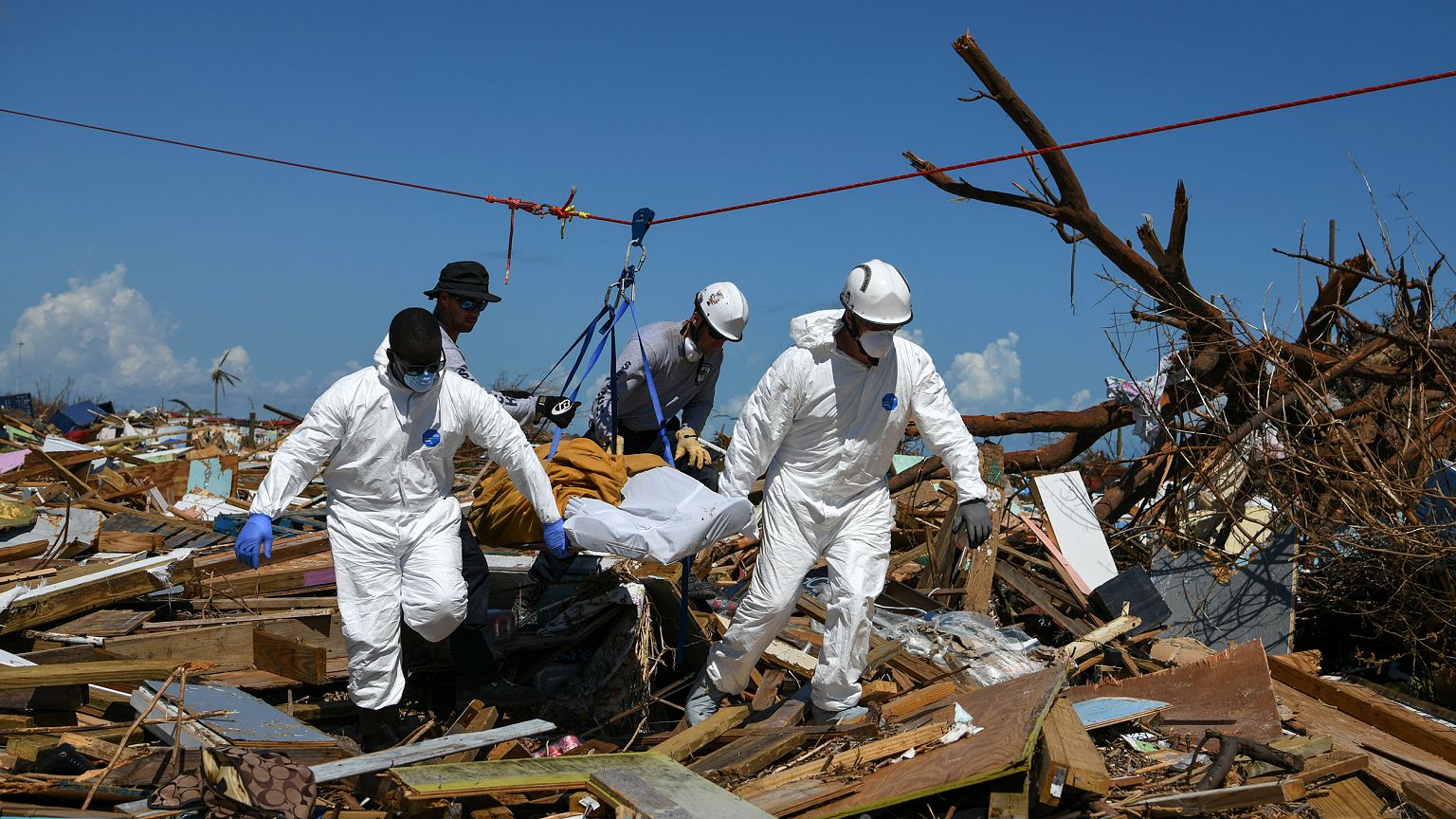 Image: Personnel from the Royal Bahamas Police Force and a U.S. urban searc
