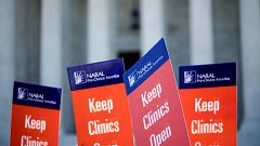 Image: Abortion rights advocates rally outside the Supreme Court in 2016.
