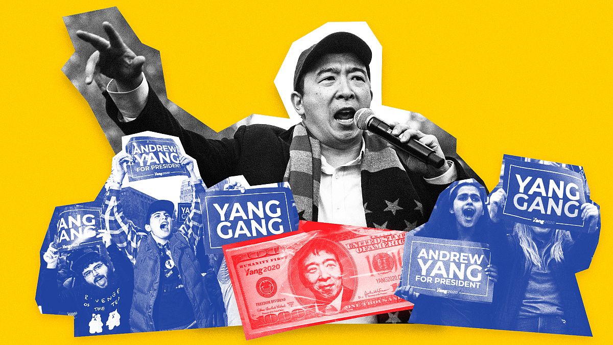 Image: Andrew Yang has seen a slow and steady tick upward in his polling an