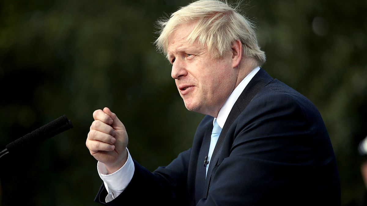 Image: British Prime Minister Boris Johnson speaks in West Yorkshire on Sep
