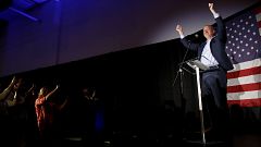 Image: Dan Bishop celebrates after winning a North Carolina 9th Congression