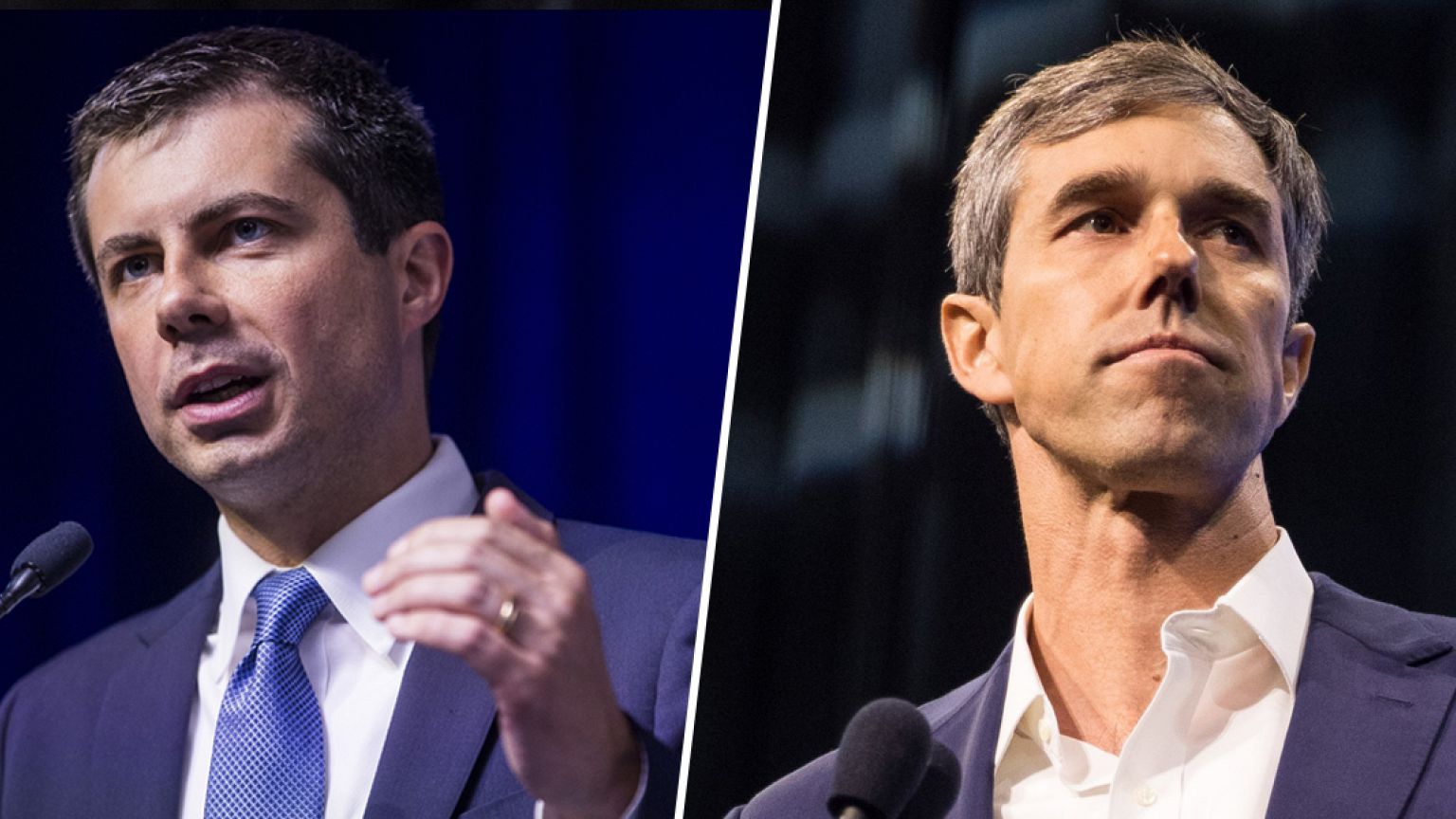 Image: Pete Buttigieg, Beto O'Rourke