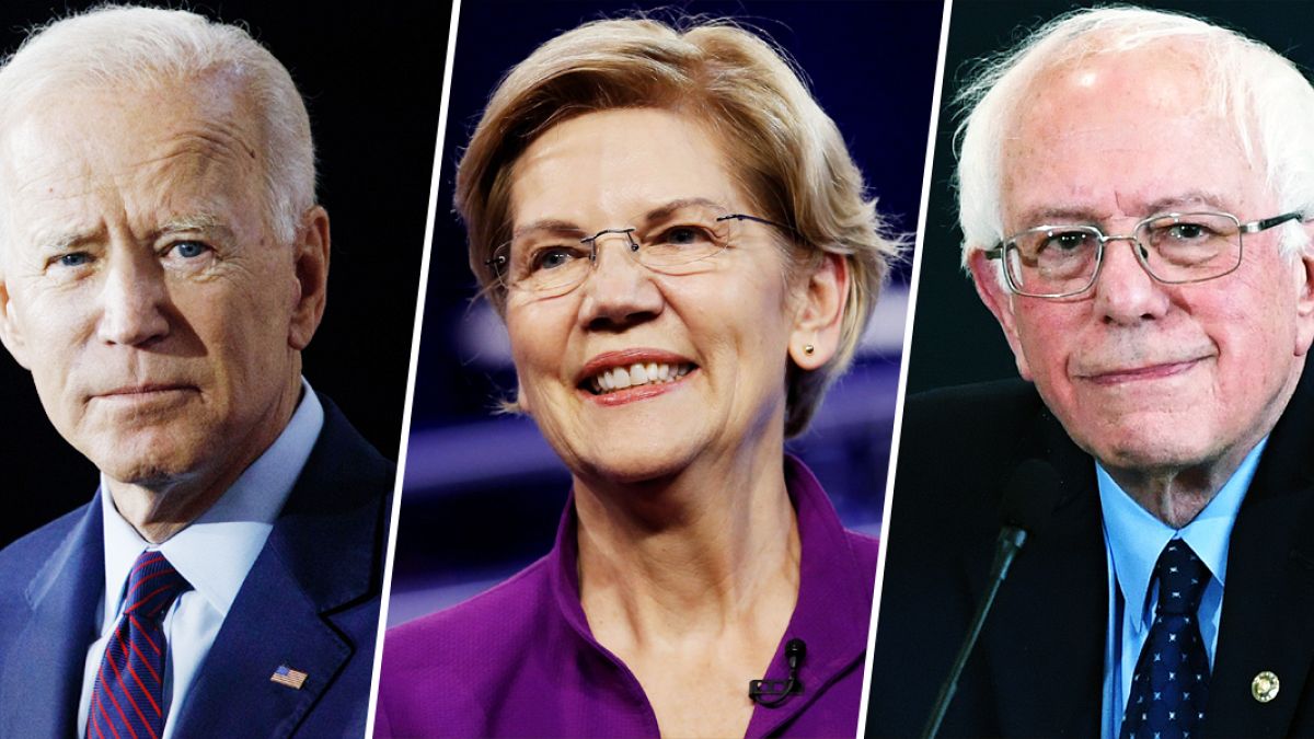 Joe Biden, Elizabeth Warren, Bernie Sanders.