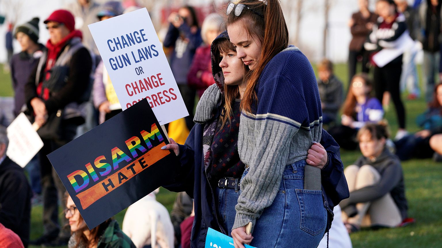 Teenagers kick off a voter registration rally in Littleton Colorado