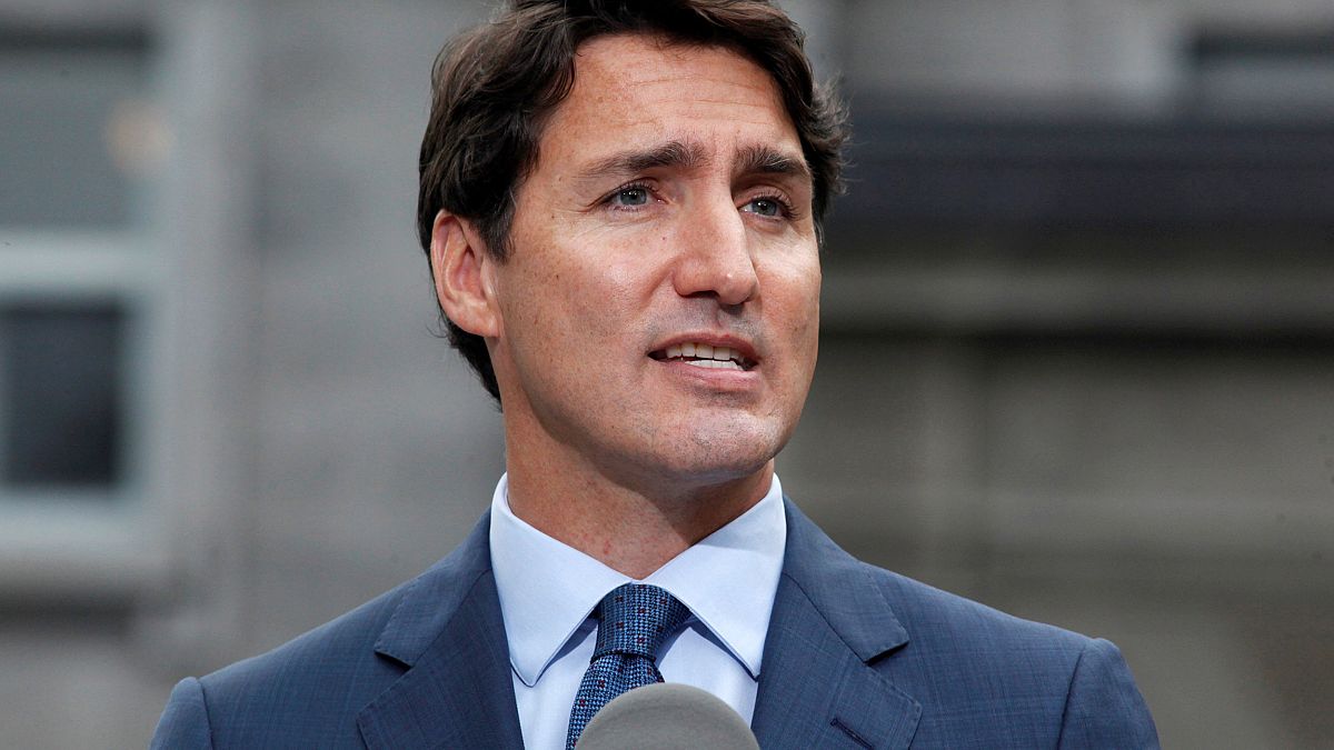 Image: Canada's Prime Minister Justin Trudeau speaks during a news conferen