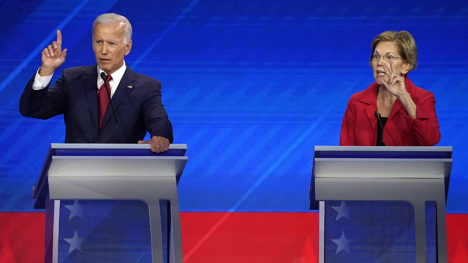 Image: Joe Biden and Elizabeth Warren