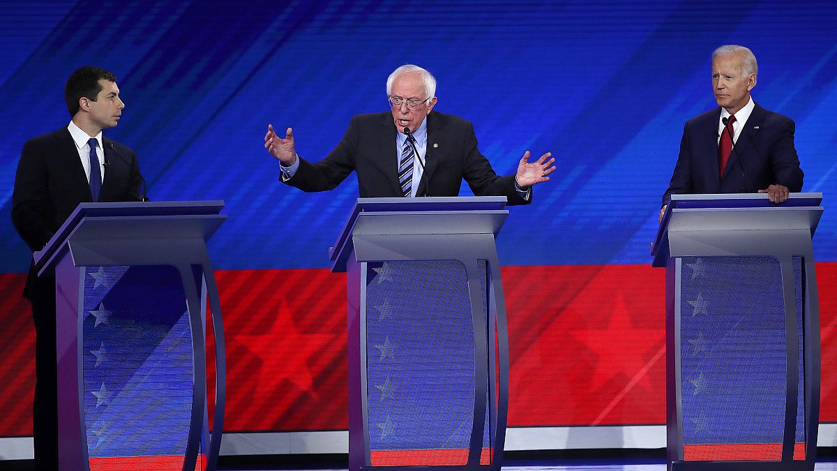 Image: Democratic Presidential Candidates Participate In Third Debate In Ho