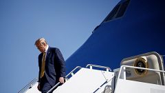 Image: President Donald Trump arrives in Mountain View, Calif., on Sept. 17